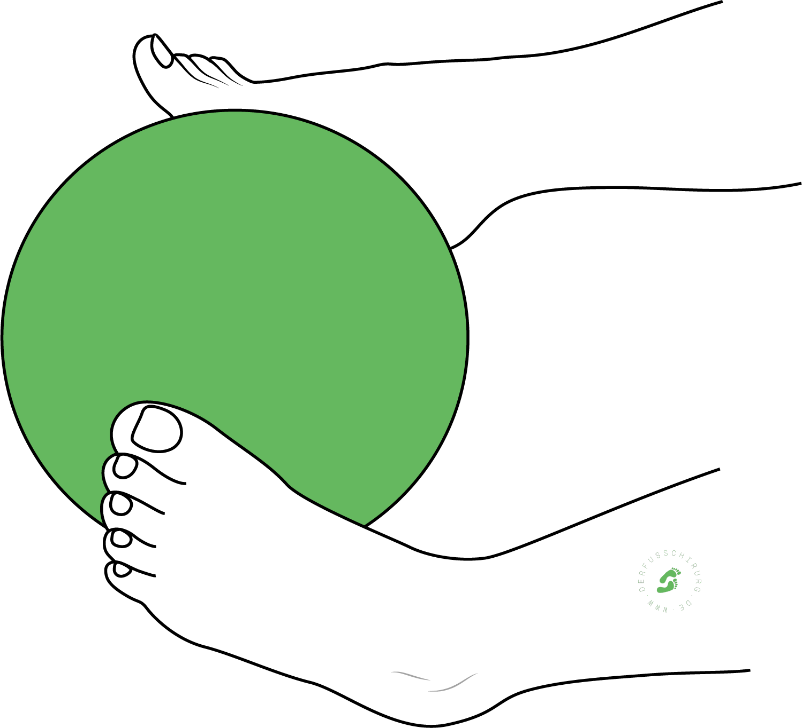 more strength for the transverse and longitudinal arch of the foot through the "ball" exercise